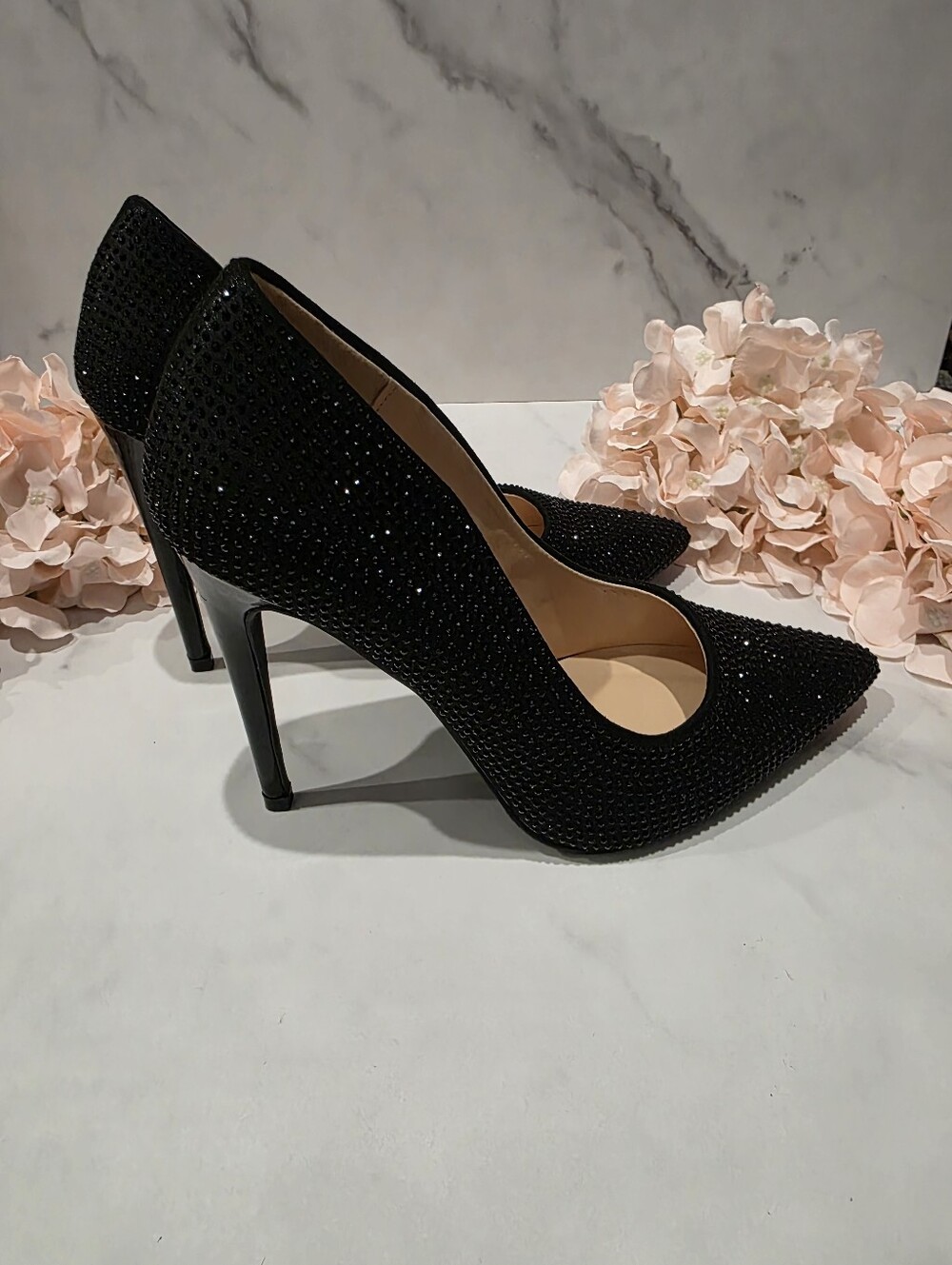 Lauren Lorraine - Black Rhinestone Heels